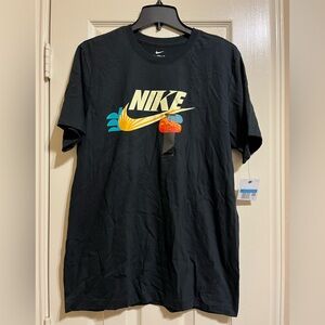 Nike Black Multicolor Logo Men's T-Shirt